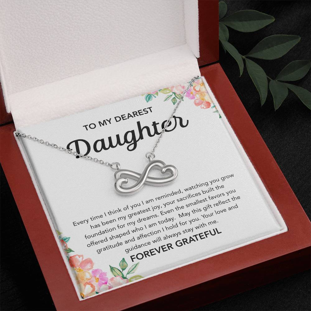 To my Daughter - Endless Love Necklace - Flowers
