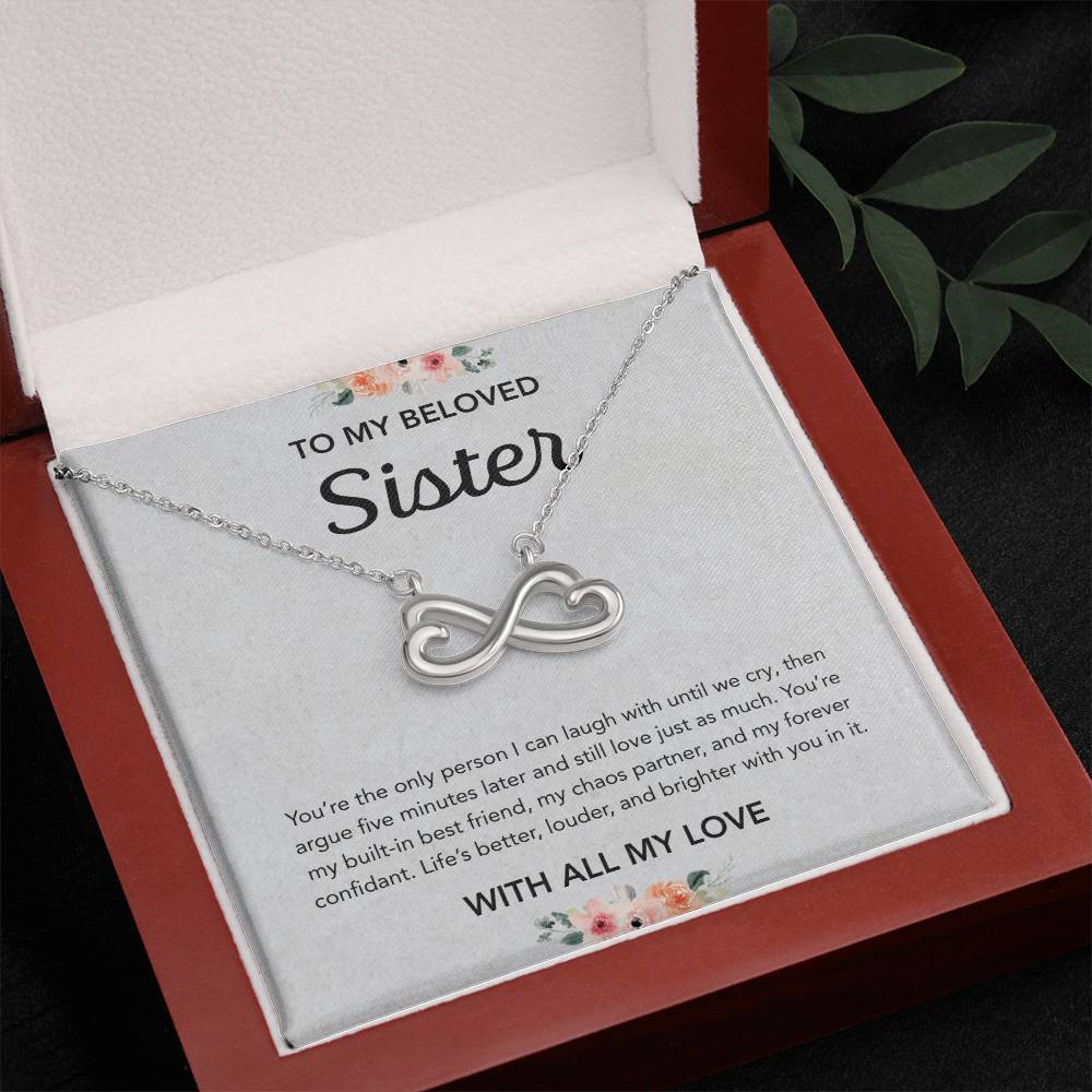 To my Sister - Endless Love Necklace - Flowers