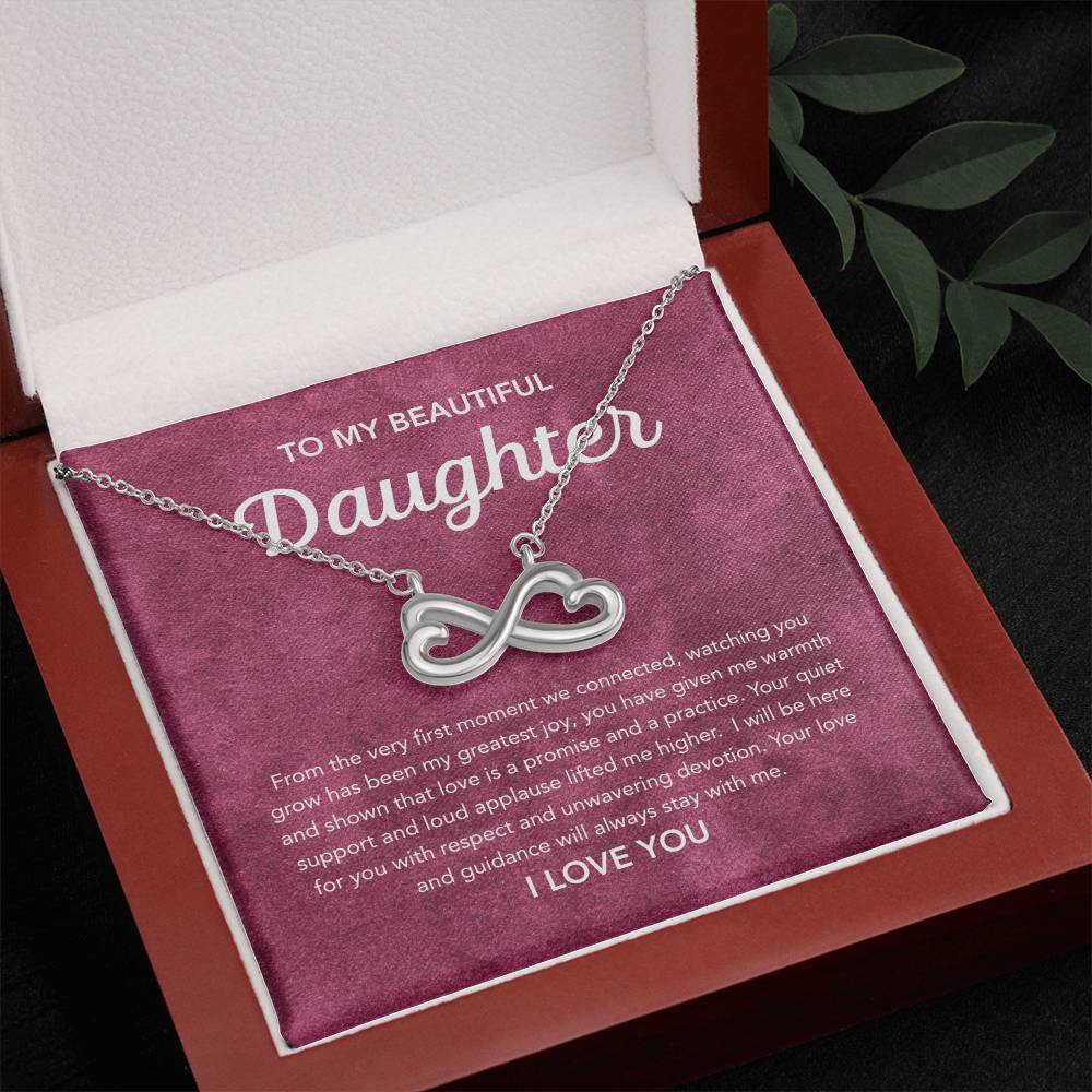 To my Daughter - Endless Love Necklace - Velvet Pattern