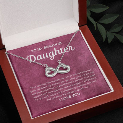 To my Daughter - Endless Love Necklace - Velvet Pattern