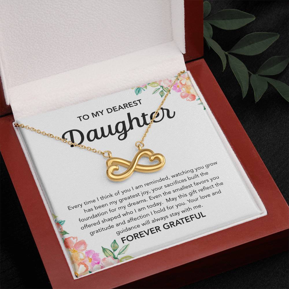 To my Daughter - Endless Love Necklace - Flowers