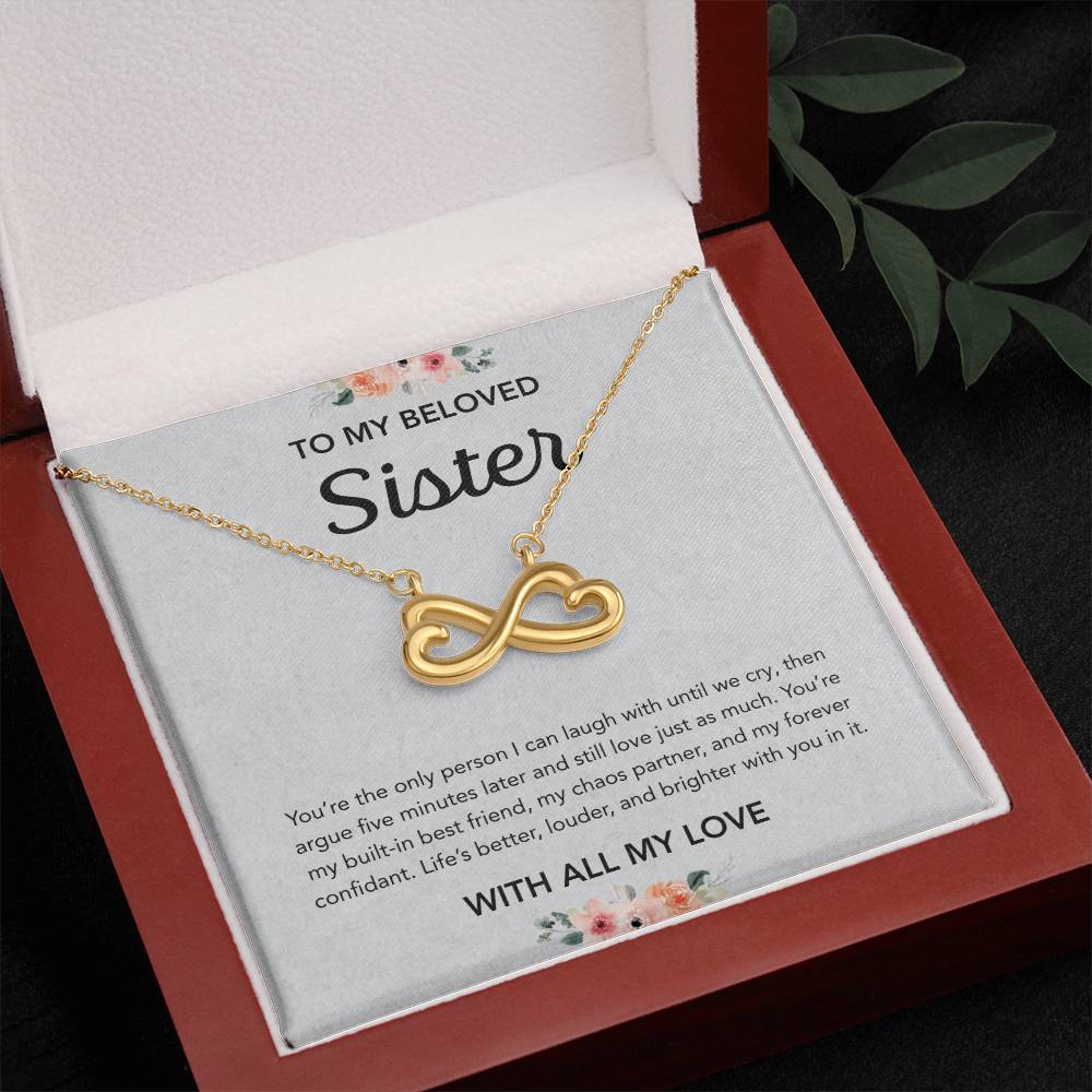 To my Sister - Endless Love Necklace - Flowers