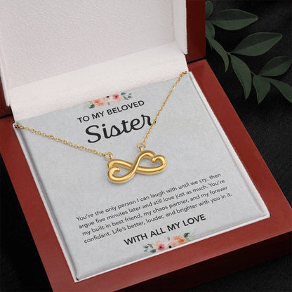 To my Sister - Endless Love Necklace - Flowers