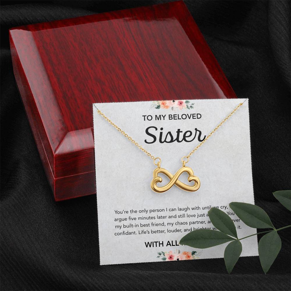 To my Sister - Endless Love Necklace - Flowers