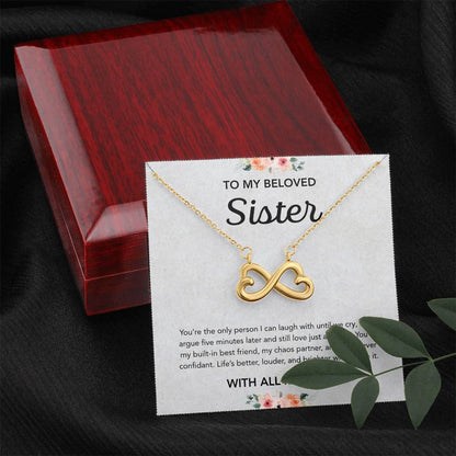 To my Sister - Endless Love Necklace - Flowers