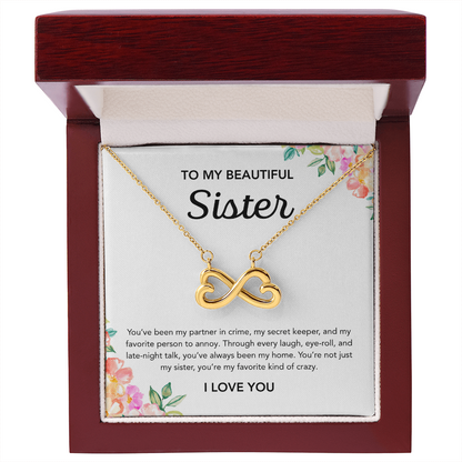 To my Sister - Endless Love Necklace - Flowers