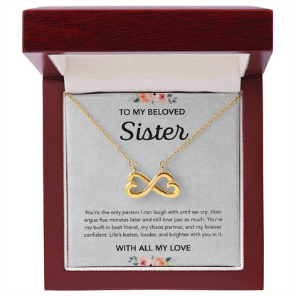 To my Sister - Endless Love Necklace - Flowers