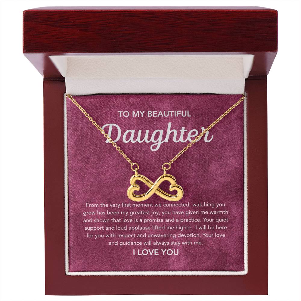 To my Daughter - Endless Love Necklace - Velvet Pattern