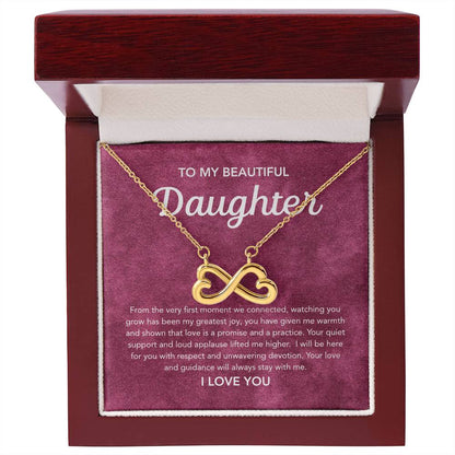 To my Daughter - Endless Love Necklace - Velvet Pattern