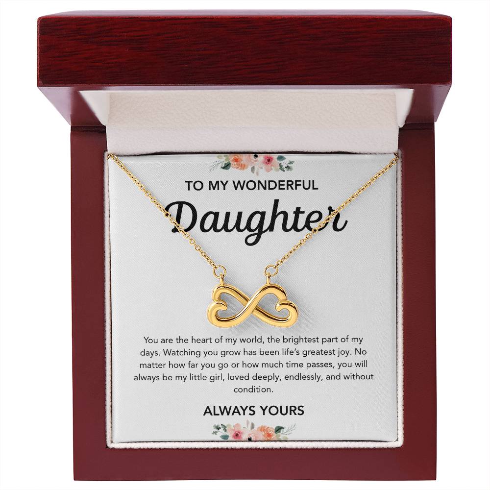 To my Daughter - Endless Love Necklace - Flowers