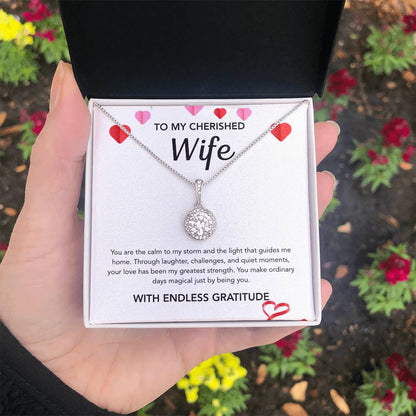 To My Wife - Eternal Hope Necklace - Hearts