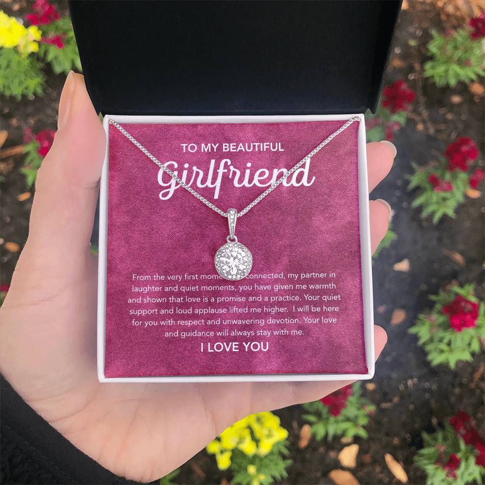 To My Girlfriend - Eternal Hope Necklace - Velvet Pattern