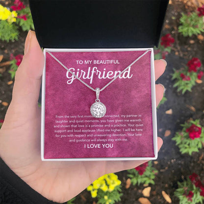To My Girlfriend - Eternal Hope Necklace - Velvet Pattern