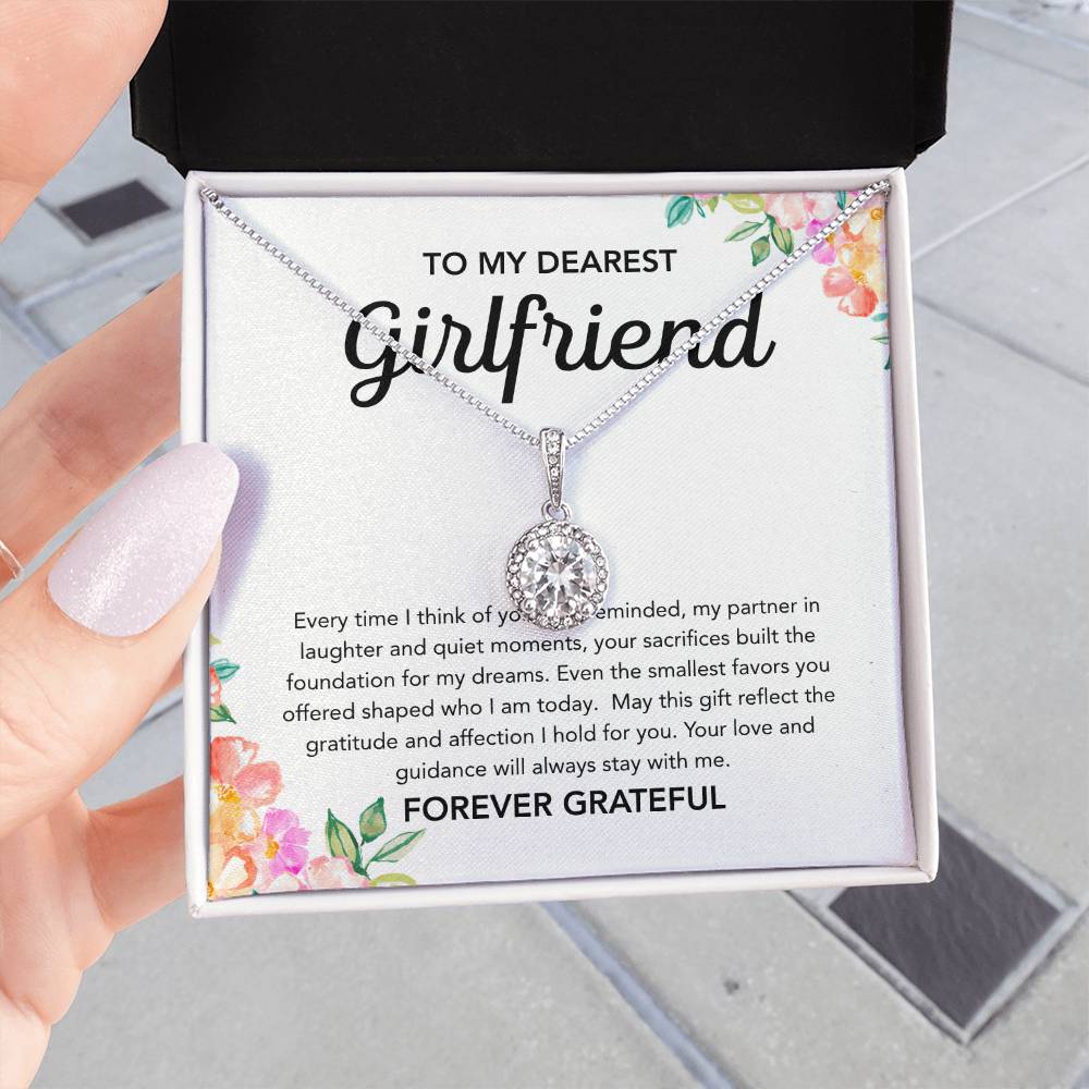 To My Girlfriend - Eternal Hope Necklace - Flowers