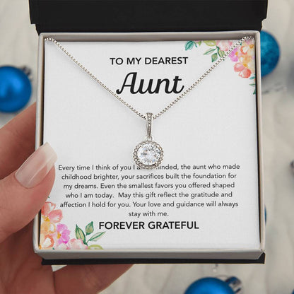 To my Aunt - Eternal Hope Necklace - Flowers