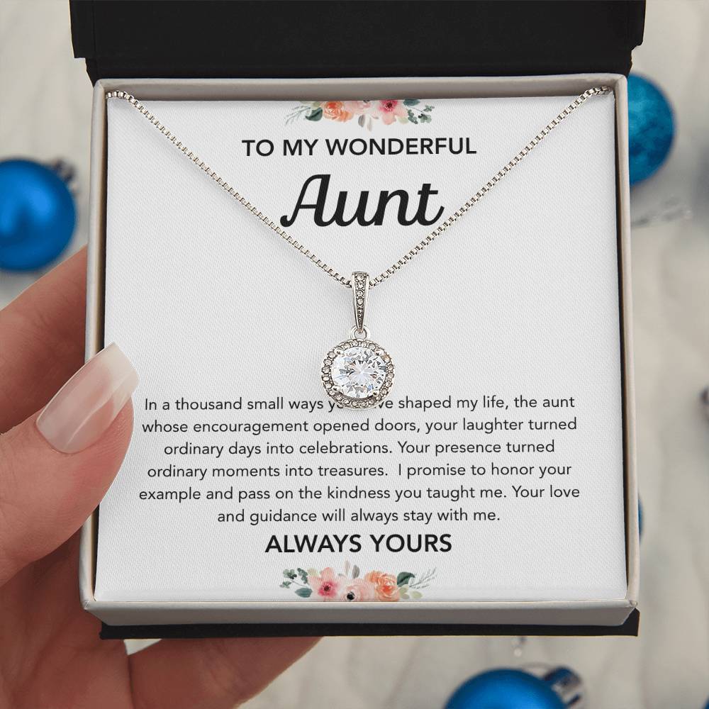 To my Aunt - Eternal Hope Necklace - Flowers