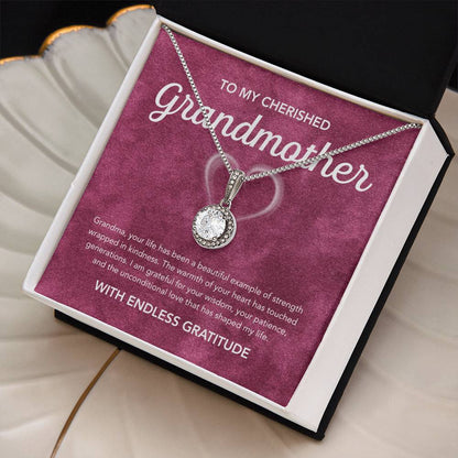 To my Grandmother - Eternal Hope Necklace - White Heart