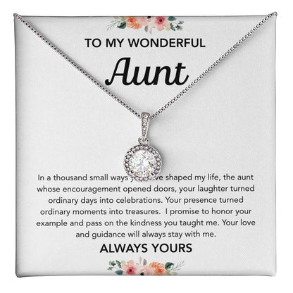 To my Aunt - Eternal Hope Necklace - Flowers