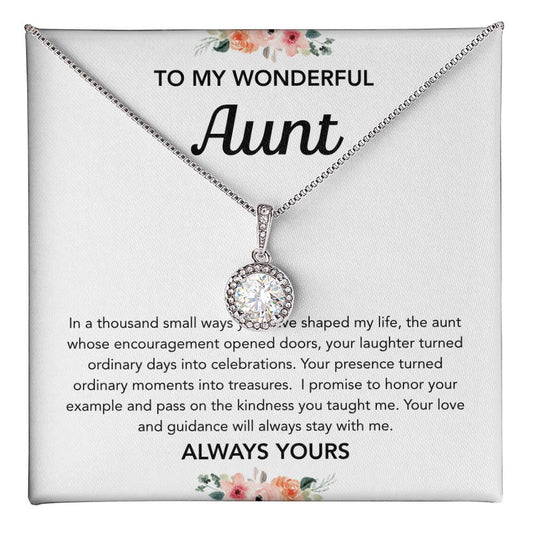 To my Aunt - Eternal Hope Necklace - Flowers
