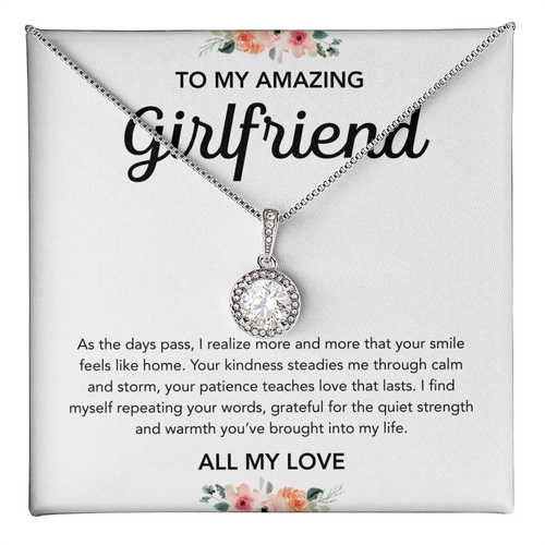 To My Girlfriend - Eternal Hope Necklace - Flowers