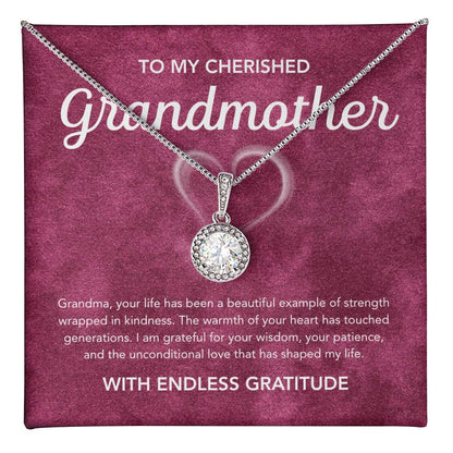 To my Grandmother - Eternal Hope Necklace - White Heart