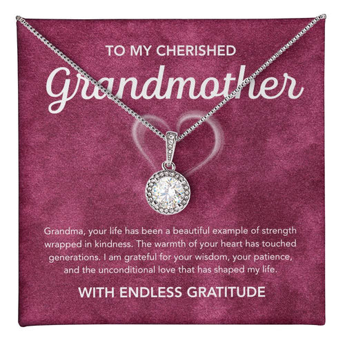 To my Grandmother - Eternal Hope Necklace - White Heart