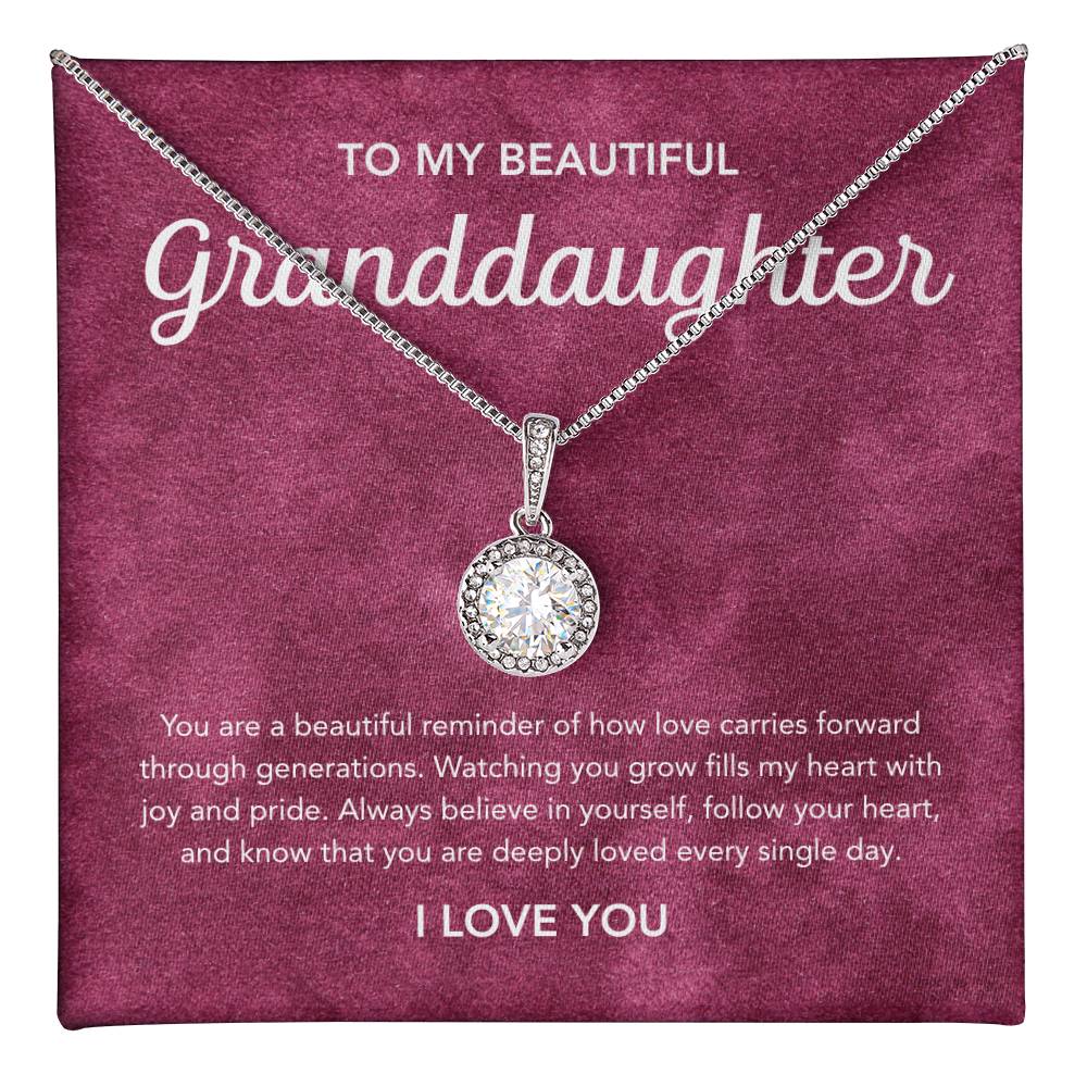 To my Granddaughter - Eternal Hope Necklace - Velvet Pattern