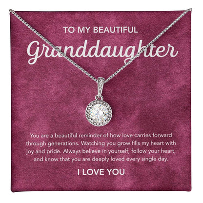 To my Granddaughter - Eternal Hope Necklace - Velvet Pattern