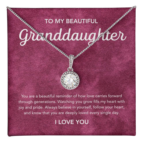 To my Granddaughter - Eternal Hope Necklace - Velvet Pattern