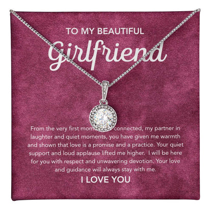 To My Girlfriend - Eternal Hope Necklace - Velvet Pattern
