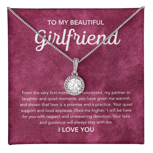 To My Girlfriend - Eternal Hope Necklace - Velvet Pattern