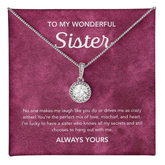 For my Sister - Eternal Hope Necklace - Velvet Pattern