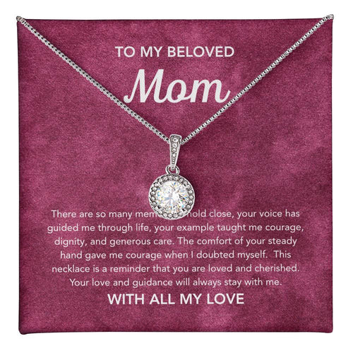 To Mom - Eternal Hope Necklace - Velvet Pattern