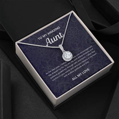 To my Aunt - Eternal Hope Necklace - Floral Damask