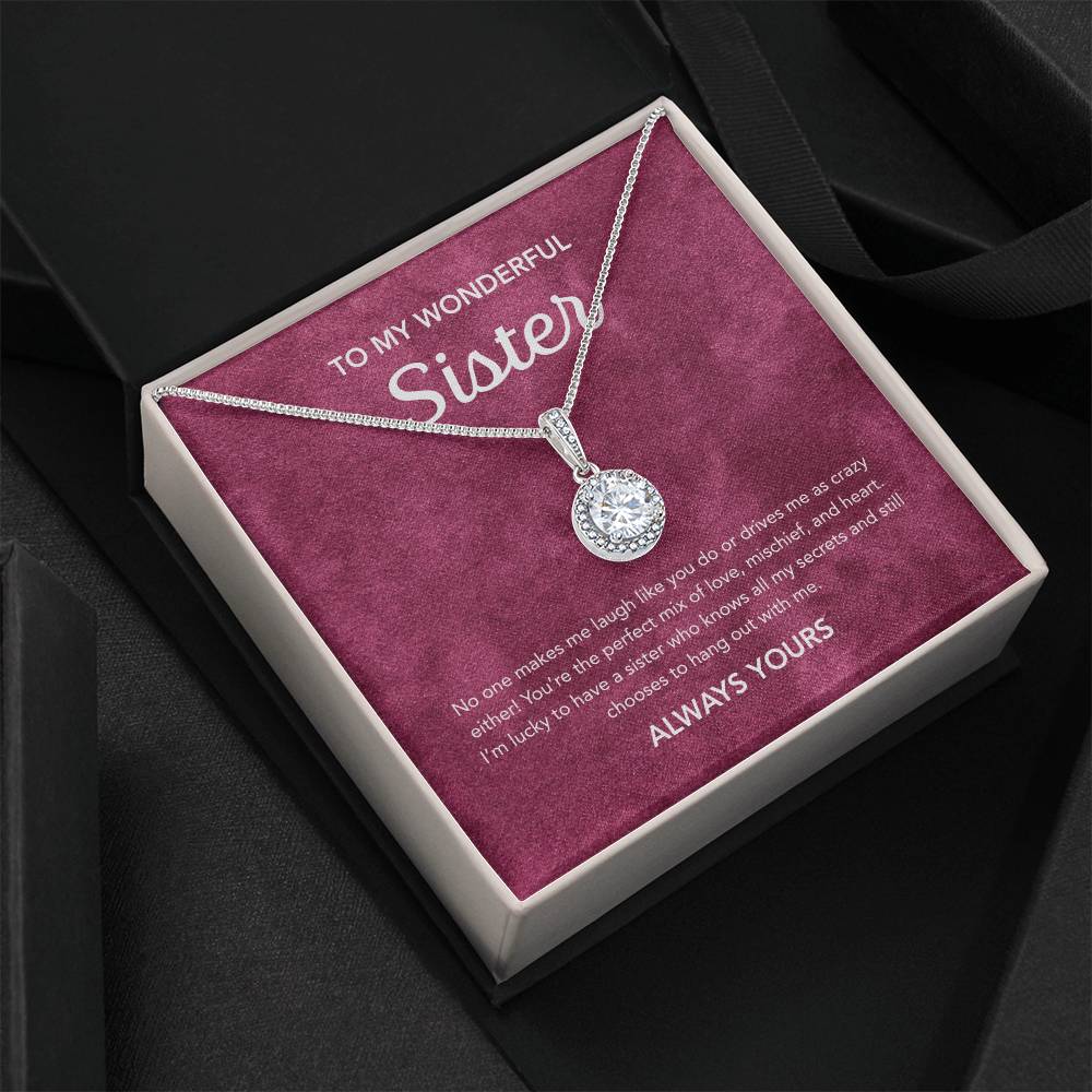 For my Sister - Eternal Hope Necklace - Velvet Pattern