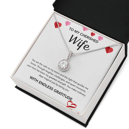To My Wife - Eternal Hope Necklace - Hearts