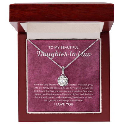 To my Daughter In Law - Eternal Hope Necklace - Velvet Pattern