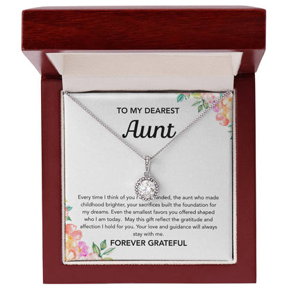 To my Aunt - Eternal Hope Necklace - Flowers