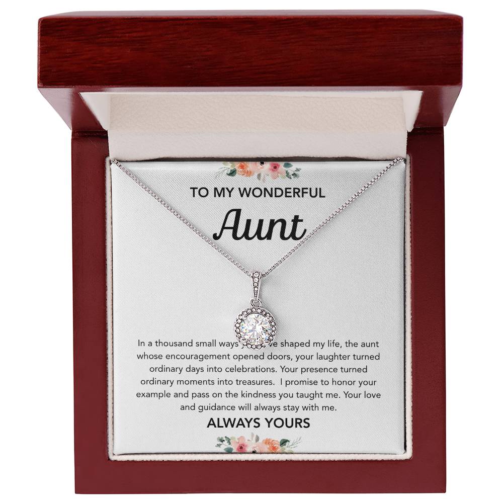 To my Aunt - Eternal Hope Necklace - Flowers