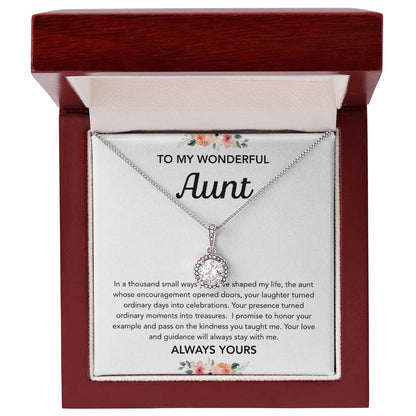 To my Aunt - Eternal Hope Necklace - Flowers