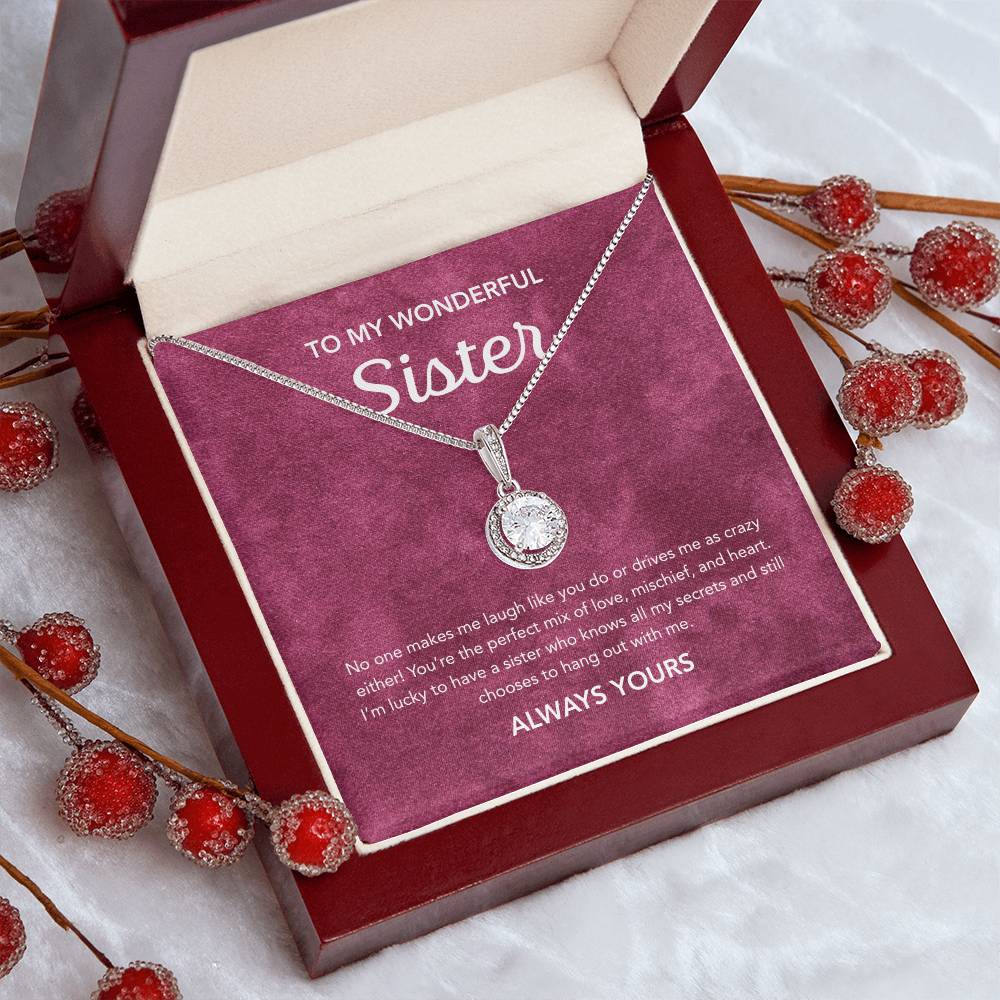 For my Sister - Eternal Hope Necklace - Velvet Pattern