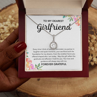 To My Girlfriend - Eternal Hope Necklace - Flowers