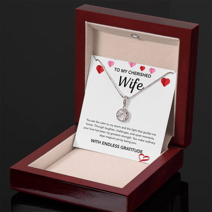 To My Wife - Eternal Hope Necklace - Hearts