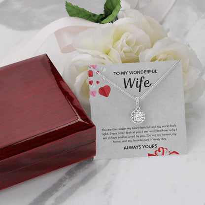 To My Wife - Eternal Hope Necklace - Gray Hearts