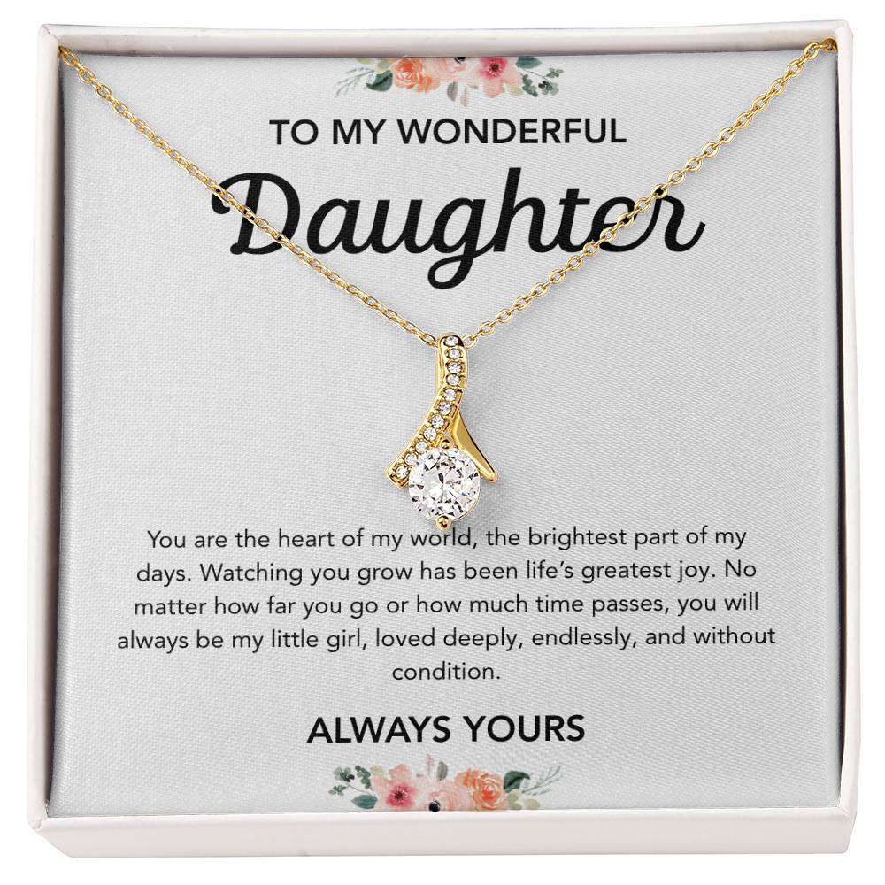To my Daughter - Alluring Beauty Necklace - Flowers