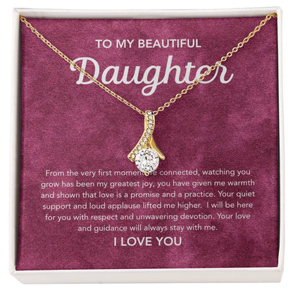 To my Daughter - Alluring Beauty Necklace - Velvet Pattern