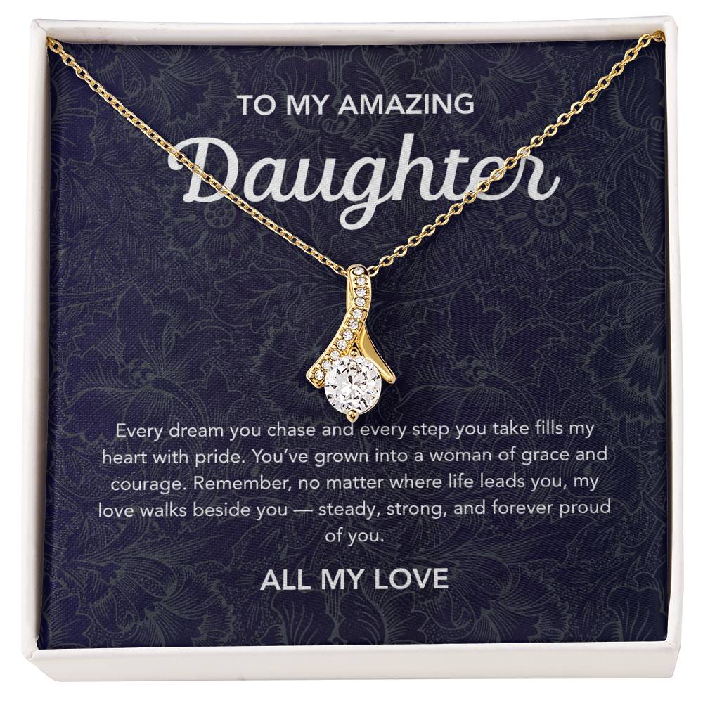 To my Daughter - Alluring Beauty Necklace - Floral Damask