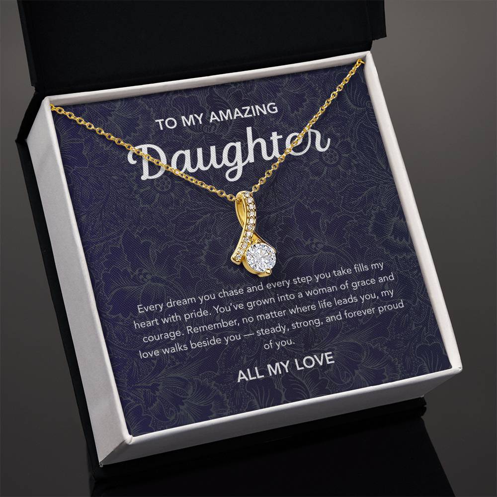 To my Daughter - Alluring Beauty Necklace - Floral Damask