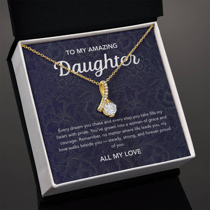 To my Daughter - Alluring Beauty Necklace - Floral Damask