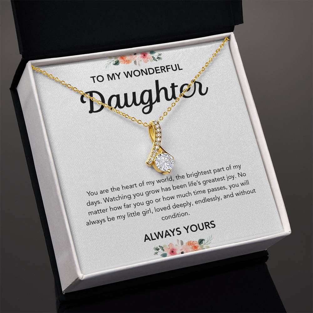 To my Daughter - Alluring Beauty Necklace - Flowers